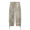 Animal Print Pants For Woman Vintage Baggy Wide Pants Streetwear Lace Up Jogger Trousers Mid Waist Women's Palazzo Pants