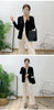Blue Pleated Coat For Women Turn-down Collar Long Sleeve Lightweight Cardigan Jackets Chic Female Clothes 2DB3445