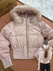 Women's Cotton Jacket Fur Collar Zipper Slim Waist Pocket Warm Thicken Coat Autumn Winter Hooded Jacket Lady Outwears