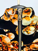 High Street Fall Winter Designer Vestido Women's Long Sleeve Grape Printed Velvet Dress