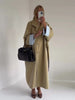 Oversize Women's Stand Collar Trench Coat Full Sleeved Single Breasted Pocket Side Split Long Windbreaker Autumn Lady Outwear
