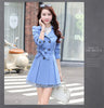 2026Spring Autumn Windbreaker Coat Women Slim Mid Long Lace Trench Coat Female Casual Double-breasted Outerwear Tops