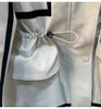 European Goods Ribbon Stitching Contrast Jacket Women's Spring and Autumn Leisure Loose Slim Short Trench Coat