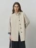 British Style Design Stand Collar Windbreaker Trench Jacket for Women Autumn Casual Chic Coats for Women