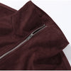 Solid Faux Suede Jackets Women's Stand Collar Full Sleeves Zip Cropped Coat Autumn Winter Lady Casual Outerwear