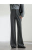 Wool Blend Flare Pants Women Winter Thick Warm Trousers High Waist Office Lady Casual Pants 144K57322