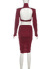 Elegant Hollow Dress Women Turtleneck Ruched Patchwork Full Sleeve Irregular Hem Skinny Stretch Party Club Bodycon
