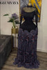 Women Tie Dye Printed Patchwork A-line with Sashes Fit and Flare A-line Maxi Long Dress Education Vacation Prom Dresses