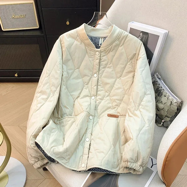 Women Large Size 4XL Parkas Outwear Autumn Winter Ladies Light Thin Puffer Coat Korean Female Cotton Padded Jacket