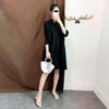 Women Pleated Single Breasted Dress Stand Theree Quarter Sleeve Tide Spring 2F0095