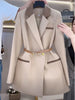 Autumn Sense Stitching Suit Jacket Women Elegant Office Blazer Coat Lady Casual Slim Suit Outwear Top Clothes