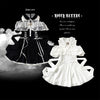 Original Japanese Lace Off-Shoulder Long Sleeve Dress Sweet Girl Kawaii Bowknot Women's Elegant Lolita Short Dresses