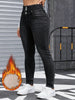 Women's High Waist Fleece Lined Skinny Jeans Stretch Slim Fit Denim Pants Warm Thick Thermal Trousers Winter Daily Streetwear
