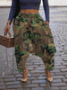 Women Streetwear Ripped Out Hole Denim Pants Fall Autumn Loose Safari Style Cargo Harem Hip Hop Jeans