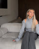 Knitwear 2 Piece-Set Female Vest Ribbed Turtleneck And Casual Patchwork Cover up Outfits Women's Knit Pullover Top