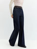 Slim Denim Jeans for Women Autumn Style Mid-waisted Zipper Flared Pants Cotton Retro Solid Chic Streetwear