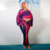 Elegant Women Pleated Patchwork Double Wear Batwing Long Sleeve V-neck Bodycon Midi Maxi Long Dresses Vestidos