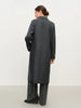 Winter Women's Tailored Shoulder Blazer Coat - Double Faced Wool Trench Outerwear with Notch Lapel Office Elegant