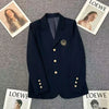 Japanese Uniform Women Blazer Jacket Spring Ladies Office Suit Coat Bf Loose Lapel Casual Buttons Outerwear