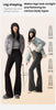 Winter High Waist Flared Pants Women Tummy Control Velvet Bell Bottom Trousers Thick Warm Wide Leg Pants Casual Streetwear Fashi