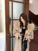 French Lazy Autumn Winter Hooded Double Faced Cashmere Coat Mid Length Real Fox Fur Collar Wool Warm Coat Women