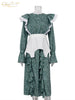 Elegant Loose Slim Womens Dress Casual O-Neck Long Sleeve Office Midi Dresses Ruffle Patchwork Female Dress