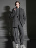 Herringbone Right Angled Shoulder Wool Blazer Coat Women, Ladies Autumn Winter Jacket