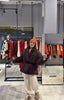 Women Stand Collar Puffer Cotton Coat Loose Long Sleeve Warm Waist Tie Belted Coats Casual Chic Thick Winter Commute Outfit