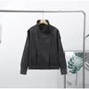 Spring Green Suede Bomber Jacket For Women Vintage Stand Collar Zipper Long Sleeve Coats Lady Street Chic Outerwear