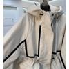 European Goods Ribbon Stitching Contrast Jacket Women's Spring and Autumn Leisure Loose Slim Short Trench Coat
