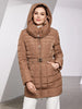 Women's Winter Jacket Hooded Belt Long Parkas Warm Padding Puffer Plaid Quilted Coat Down Jacket Thick Snow Wear