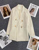 Spring Autumn Long Sleeve Female Blazer Double Button Jacket Ladies Business Work Wear Formal Coat Women Outerwea