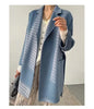 Winter Casual Adjustable Waist Wool Coat Women Water Ripples Woolen Coat Jackets Female Autumn Camel Coat Commuting