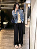 Pleated Jacket Plisse Womens Fall 3D Pleated Color-Block Print Coating Casual Loose Fitting Commuter Long Sleeve