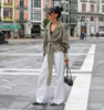 Women Lace Up Belt Trench Coat Chic Solid Lapel Full Sleeve Pocket Short Windbreaker Jacket Spring Lady Street Outerwear