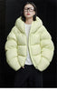 Puffy Cotton Jacket Women Winter Warm Thicken Parka Drawstring Hooded Short Coat Windproof Y2K Streetwear куртка женская