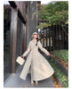 Winter Long Wool & Blends Coat for Women Chic Elegant Womans Clothing Skirted Woolen Overcoat