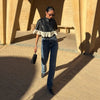 Women's Coat Stand Collar Single Breasted Ruffle Hem Patchwork Female Cape Early Spring Chic Holiday Lady Capes