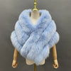 Janefur Real Fox Fur Shawl Poncho Women Elegant Wedding Bridal Formal Party Warm Winter Natural Fur Cape Coat