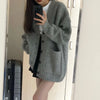Autumn Winter Women Cardigan Sweater Coats Female Long Sleeve V-neck Loose Knitted Jackets Casual Sweater Cardigans