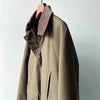 Splicing Corduroy Workwear Jacket, Military Green Hunting Outfit, Retro Cotton Jacket, Women's Spring