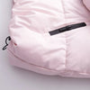 Women Pocket Long Sleeve Zipper Hooded Skiing Cotton-padded Drawstring Jacket+High Waist Casual Winter Pant Set