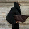 Black Stand Collar Woolen Coats Women's High Street Buttons Full Sleeve Short Overcoats Autumn Female Solid Outwear