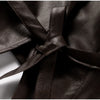 Women Leather Bomber Jackets Coats With Belt Notched Shoulder Pads Motorcycle Street Chic Short Outwear Solid Lace Up