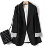 Office Lady Blazer Autumn Casual Plus Size Turn Down Collar Oversized Suit Jacket For Women Single Button Down Overcoats