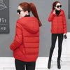 Winter Women's Cold Coat Parkas Hooded Padded Jacket Cropped Jacket Plus Size Long Sleeve Top Korean