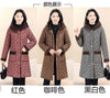 Winter Coat Vintage Velvet And Thickening Single breasted Cotton Coat for Women Fit Cotton Clip Warm Long Parka Plaid Coat