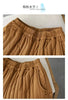 Women's Warm Pants Autumn Winter Vertical line pressed Solid Cotton padded Elastic waist band Buckle Casual Carrot trousers