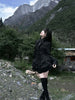 Aoaiiys Mini Dress Women Black Gothic Lace Spliced Dresses Y2K Japanese Streetwear Lolita Dresses Spicy Girls Fall Clothes