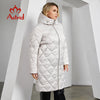 Women's Winter Jacket Plus Size Women Parka Long Thick Bio Down Jackets Hooded Diamond Quilted Coat Female Clothing